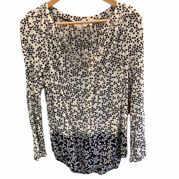 Boden Maya flower polka dot blouse navy & white - Picture 4 of 10